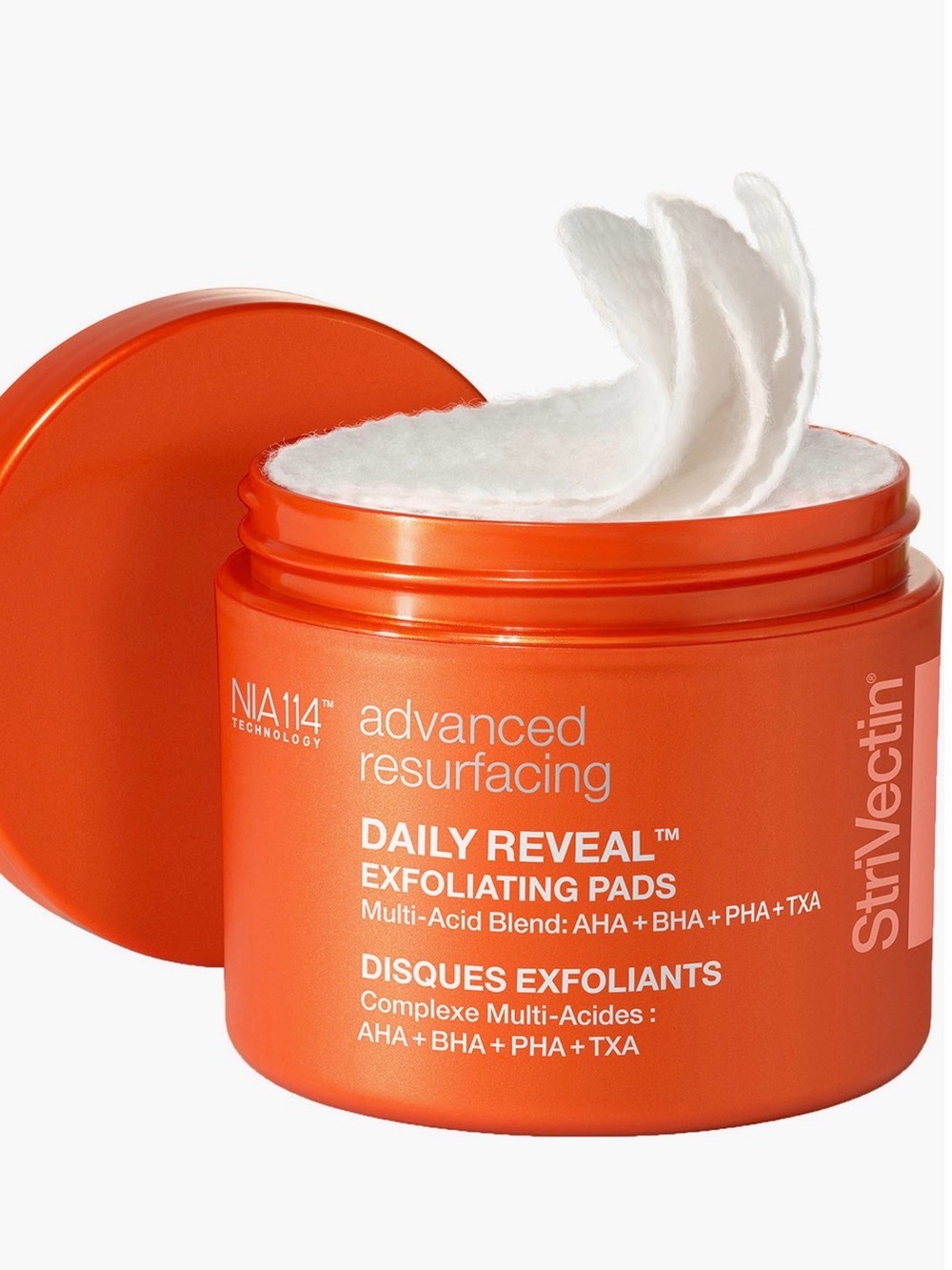 StriVectin Advanced Resurfacing Daily Reveal Pads in Vibrant Orange Jar